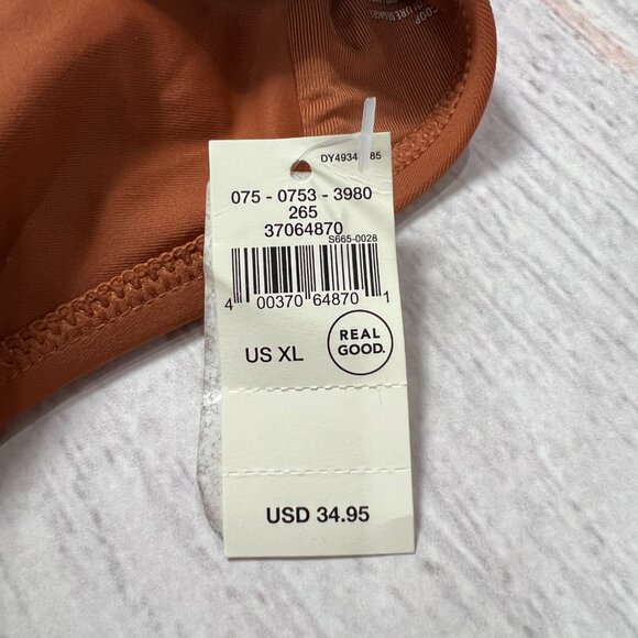 NEW Aerie Twist Scoop Bikini Top Size Medium Jupiter Brown Removable Pads NWT - Picture 3 of 5